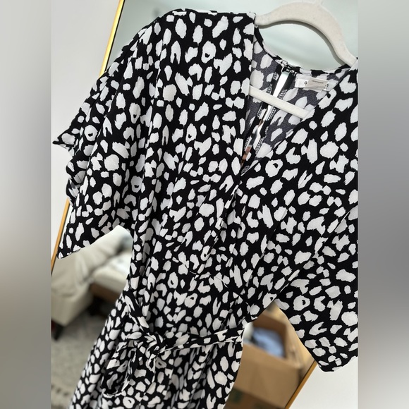 Glamorous Black and White Animal Print Jumpsuit - Picture 3 of 4